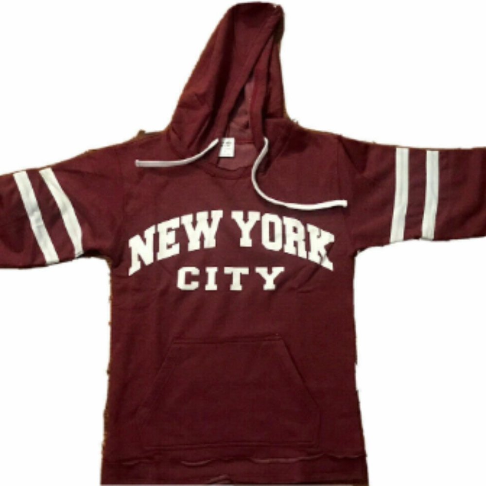 Women New York City Hoodie Athletic Marron S-2XL